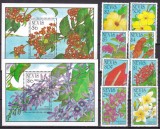 Nevis 1993 flori MI 742-749 + bl. 62, 63 MNH