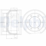 Tambur frana DELPHI BF467