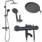 Set de dus cu termostat Lungo Black negru