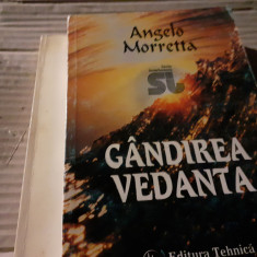 GANDIREA VEDANTA - ANGELO MORETTA, ED TEHNICA 1996, 414 PAG