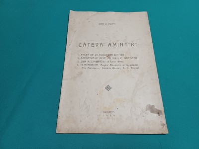 C&amp;Acirc;TEVA AMINTIRI *PACEA DE LA BUCUREȘTI , ETC/ IOAN C. FILLITI/ 1935 * 400 foto