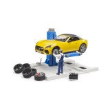 Cumpara ieftin Bruder Service auto cu decapotabila sport