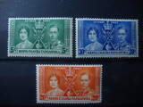 KUT 1937 SERIE INCORONAREA GEORGE VI MH, Nestampilat