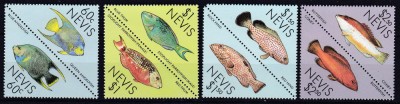 DB1 Fauna Marina Nevis Pesti 8 v. 1987 MNH foto