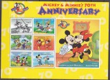 Dominica 1998 Disney MI 2508-2514 serie + kleib + 2 bl. 355,356 MNH