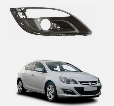 Grila bara fata OPEL ASTRA J, 2012-, partea dreapta, cu ornamente crom; cu gauri lampa ceata, foto