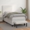 vidaXL Pat box spring cu saltea, alb, 90x200 cm, piele ecologică 3137522