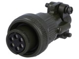 Conector circular Amphenol mufă cablu 6 PIN mamă lipire MS/DS 13A