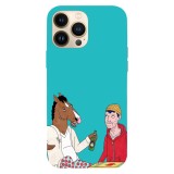 Husa compatibila cu Apple iPhone 15 Pro Max model BoJack Horseman and Todd, Silicon, TPU, Viceversa, Transparent, Carcasa