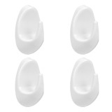Cuiere Autoadezive din Plastic, Set 4 buc, Alb, CMCLASS
