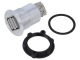 Adaptor USB A soclu x2, USB 2.0 Filet: M25