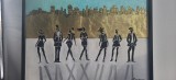 Tablou nou, Pictura cu FOITA AUR, &quot;SOCIALIZARE nr.2&quot;, pictor roman consacrat, Abstract, Ulei
