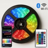 Bandă LED RGBW cu WiFi și Telecomandă, 3m, 12W, Multicolor, CMCLASS
