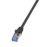 PATCH CORD S/FTP LOGILINK Cat7, LSZH, cupru, 600MHz, mufe RJ45 Cat6a, 7.5 m, negru, AWG26, dublu ecranat &quot;CQ4083S&quot; (timbru verde 0.18 lei)