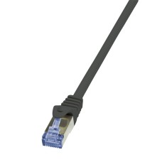 PATCH CORD S/FTP LOGILINK Cat7, LSZH, cupru, 600MHz, mufe RJ45 Cat6a, 7.5 m, negru, AWG26, dublu ecranat &amp;quot;CQ4083S&amp;quot; (timbru verde 0.18 lei)