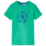 Tricou pentru copii, verde, 140, vidaXL
