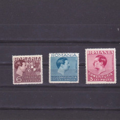 140-Romania 1938-Lp 124 Constitutia 1938-Serie de 3 timbre nestampilate,MNH