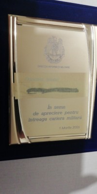 QW11 11 - Placheta - tematica militara - informatii militare foto