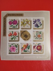 BURUNDI, FLORI - BLOC IMPERF. MNH foto