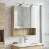 vidaXL Dulap cu oglindă pentru baie Stejar Sonoma 60 x 14.5 x 70 cm 889193