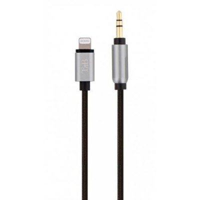 TNB Nylon lightning cable to 3.5 mm jack - 1m20 - black foto