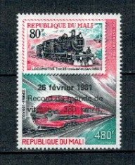 Mali 1981 - Trenuri, locomotive, supratipar, neuzat foto