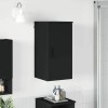VidaXL Dulap de Baie cu ușă Negru 30 x 31.5 x 61 cm Lemn compozit