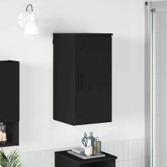 vidaXL Dulap de Baie cu ușă Negru 30 x 31.5 x 61 cm Lemn compozit 883345
