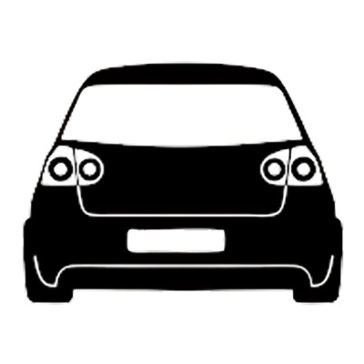 Sticker Auto Volkswagen Golf 5 Silueta Spate Low foto
