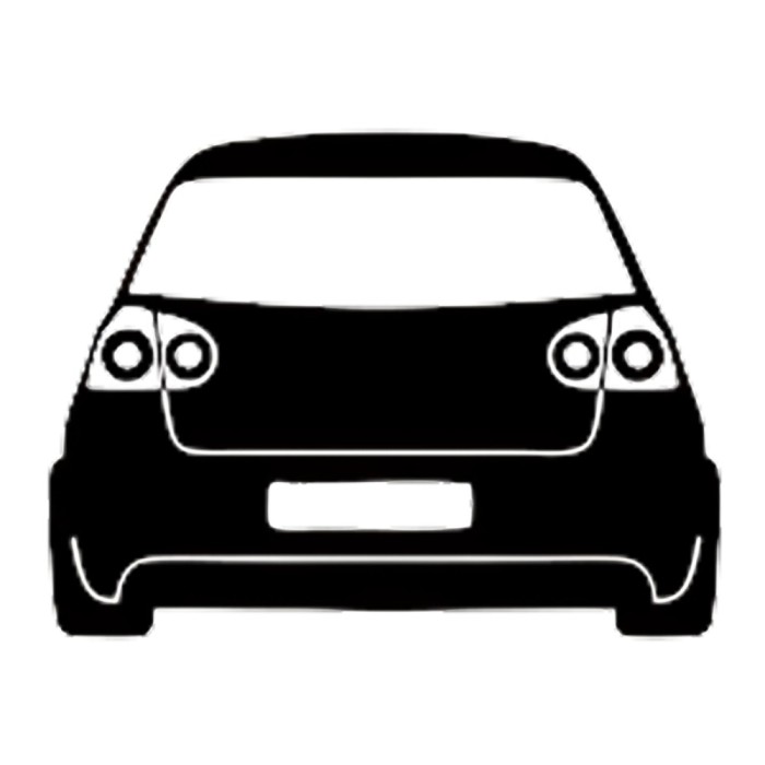 Sticker Auto Volkswagen Golf 5 Silueta Spate Low