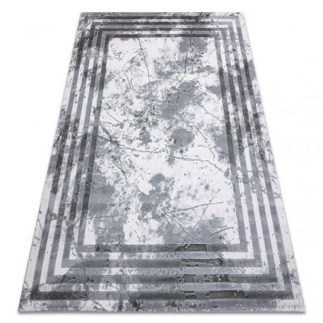 Covor acril VALS 01553A C53 74 Cadru marmură gri / fildeş, 240x340 cm