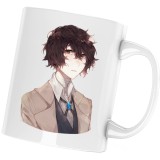 Cana alba personalizata &quot;Bungo Stray Dogs Osamu Dazai Anime&quot;, INOVATIX&reg;. 330ml