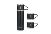 Termos Inox 500ml Zilan ZLN0743, 3 Capace Cana, Izolare Termica 18-24h, Negru