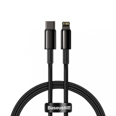 CABLU alimentare si date Baseus Tungsten Gold,Fast Charging Data Cable pt. smartphone,USB la Lightning 20W, braided,2m rezistent zgarieturi,negru &amp;quot;CAT foto