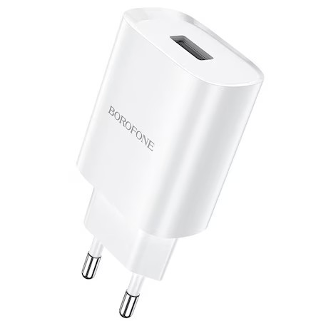 Incarcator Retea Borofone, BN1 Innovative, 2.1A, 1 X USB, Alb