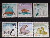 Polonia 1987 Antarctica, pești, pinguini foca, nave cu p&acirc;nze, serie 6v. neștampilată