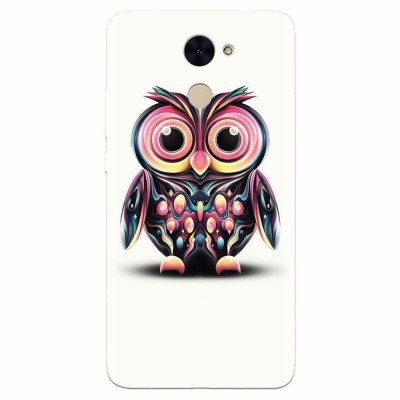 Husa silicon pentru Huawei Enjoy 7 Plus, Colorful Owl Illustration foto
