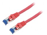 Patch cord S/FTP 6a 20m CCA LSZH roșu 26AWG, Lanberg