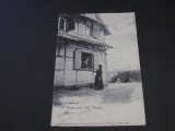 Carte Poștală Vintage Germania - &bdquo;Salutări din Alsacia&rdquo; Alsacia (posibil din perioada 1900-1940)