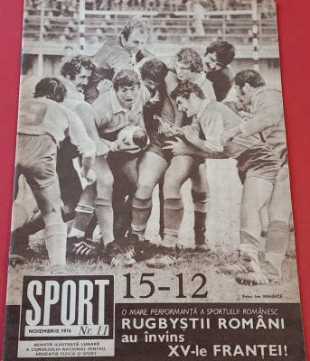 Revista SPORT nr.11/noiembrie 1976 (prezentare clubul &amp;quot;CORVINUL&amp;quot; Hunedoara) foto