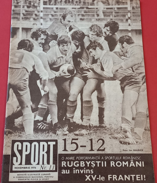 Revista SPORT nr.11/noiembrie 1976 (prezentare clubul &quot;CORVINUL&quot; Hunedoara)