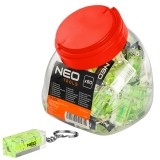 Nivela cu bula tip breloc NEO TOOLS, set 80 bucati, borcan inclus