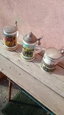 3/Halbe /Portelan Capac Cositor .