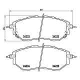 Placute frana Subaru Forester (Sg) 02.02-12.12, Forester (Sj) 11.12-, Impreza Liftback (Gr Gh G3) 03.07-05.14, Impreza Saloon (Ge Gv) 01.07-, Legacy, BREMBO