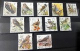Belgia &ndash; Lot 10 mărci păsări, obliterate, valori 1F&ndash;21F &ndash;40