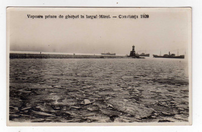 CONSTANTA 1929 Vapoare prinse de gheturi in largul Marei foto