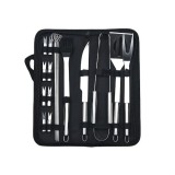 Set 18 ustensile pentru gratar, flippy, din otel inoxidabil, geanta oxford, argintiu