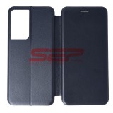 Husa Flip Cover Samsung Galaxy S21 Ultra, Protectie 360, Albastru Midnight Blue