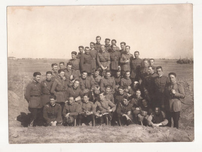 Fotografie grup Militari , WWI , Dimensiune 225x170 mm , stare buna foto