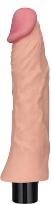 Vibrator Realist Real Softee, 10 Moduri Vibratii, TPE, Natural, 21 cm foto